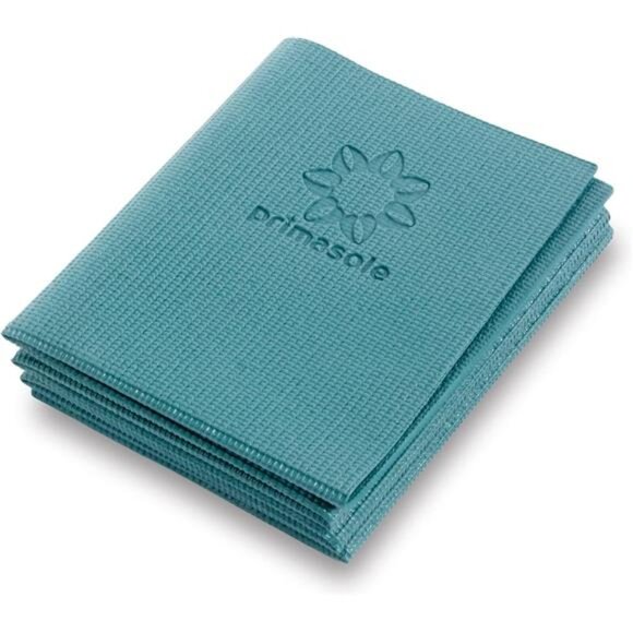 Folding Yoga Travel Pilates Mat Foldable Easy to Carry to Class Beach Park - Picture 1 of 7